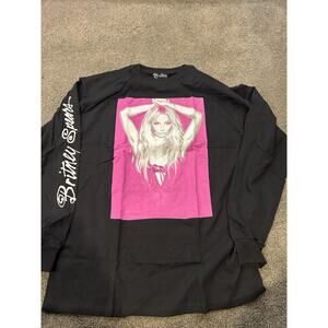 Britney Spears Portrait Pink Box Black long sleeve shirt womans size XL
